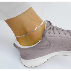 Giovani GOLD NYC 10-Inch Silver Mariner Anklet