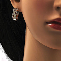 Giovani GOLD NYC 18K Gold-Filled CZ 20mm Hoop Earrings
