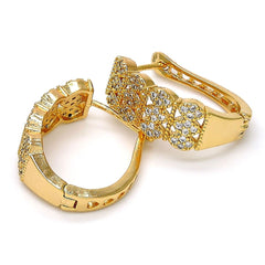 Giovani GOLD NYC 18K Gold-Filled CZ 20mm Hoop Earrings