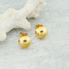 Giovani GOLD NYC 18k Gold Half Ball Stud Earrings