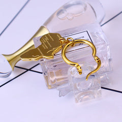 Giovani GOLD NYC 14K Gold Trinidad Map Hoop Earring