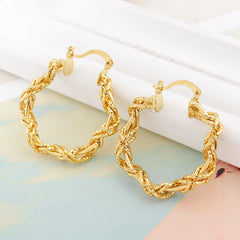 Giovani GOLD NYC 14K Gold Solid Star Love knot Hoop Earring