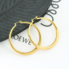 14K Gold Graduated Classic Hoop Earring