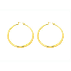 14K Gold Graduated Classic Hoop Earring