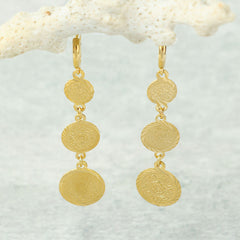 Giovani GOLD NYC 14K Yellow Gold Hanging Coin Earrings