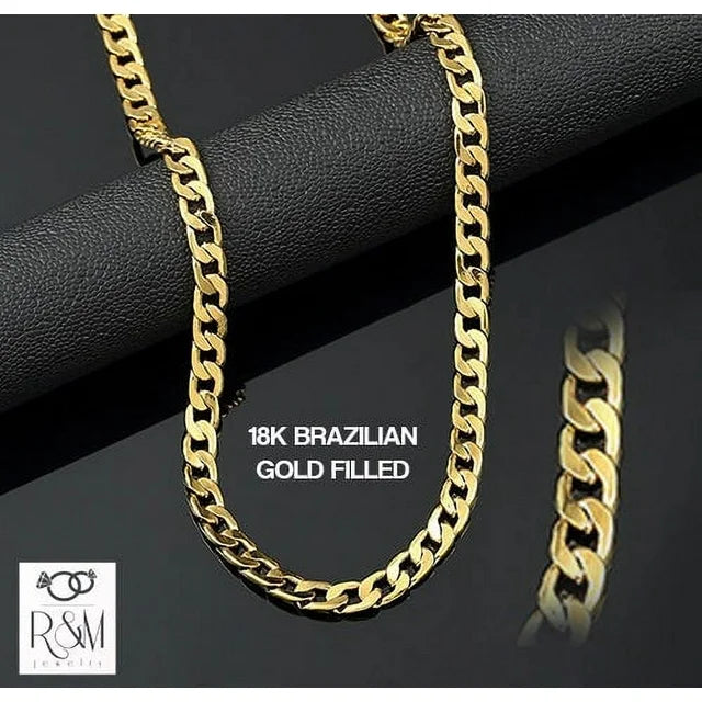 Giovani GOLD NYC 18K Gold Curb Cuban Chain 24"