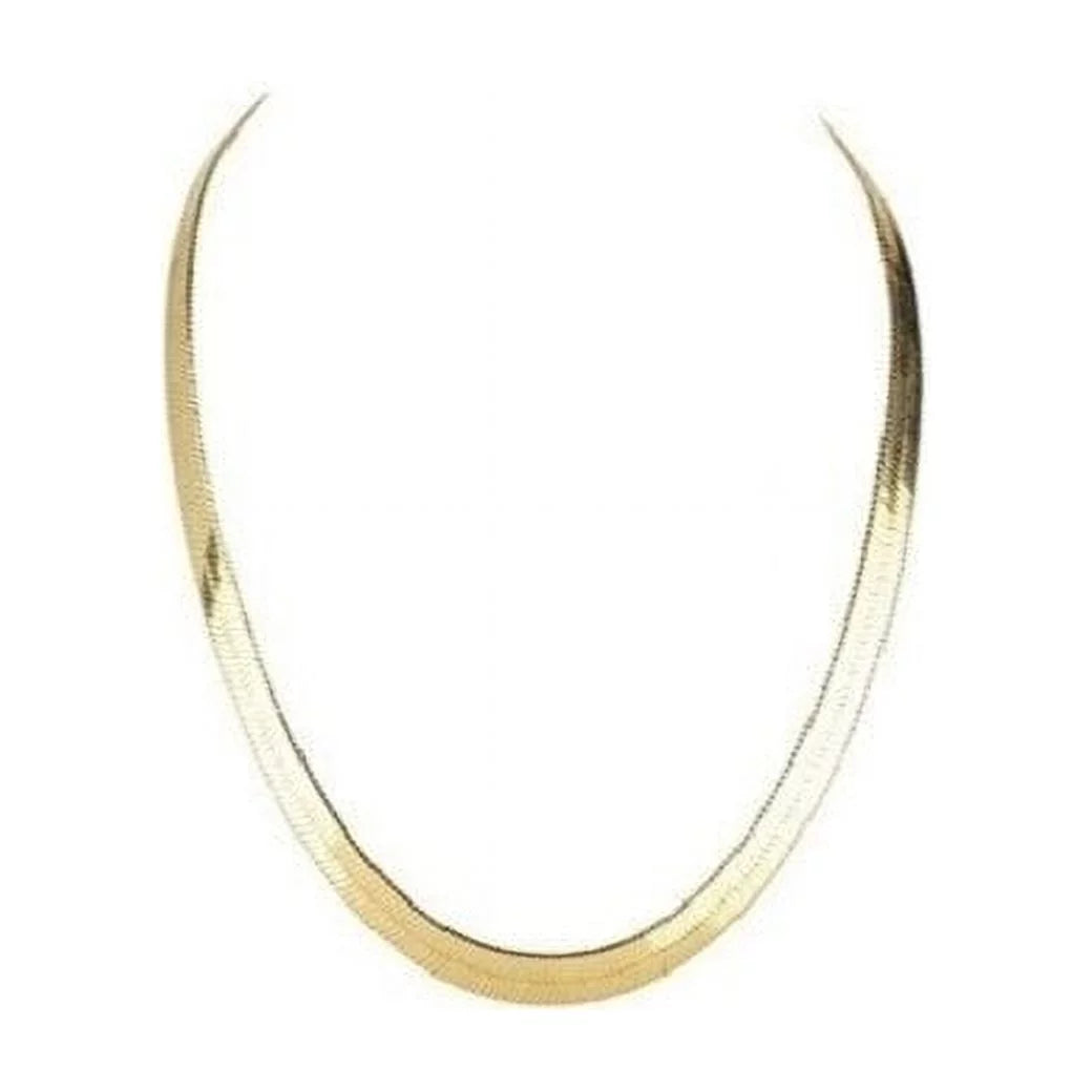 Giovani GOLD NYC 14K Herringbone Flat Necklace 20"