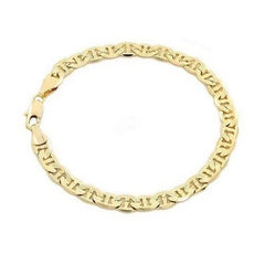 Giovani GOLD NYC 14k Gold Matt Finish mariner Link Bracelet 8