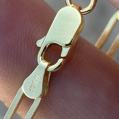 Giovani GOLD NYC 14k Gold Plated over 925 Silver Paperclip Paper Clip Bracelet 7'' 4MM