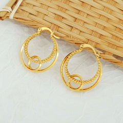 Giovani GOLD NYC 18K Gold Hollow Patterned Earrings