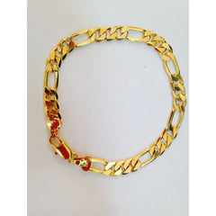 Giovani GOLD NYC 18k Gold Filled Unisex Figaro Link Bracelet 8" unisex