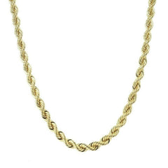 Giovani GOLD NYC 10K Solid Yellow Gold 1.5mm Rope Chain Necklace