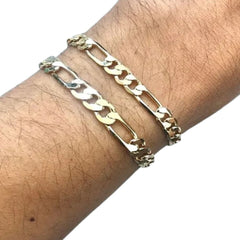 Giovani GOLD NYC Unisex 14K Gold-Plated High Polish Figaro Bracelet