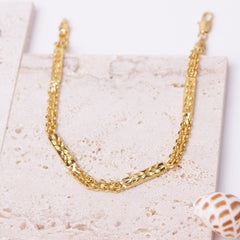 Giovani GOLD NYC 18K-Gold-Filled Bismark/Bar Anklet