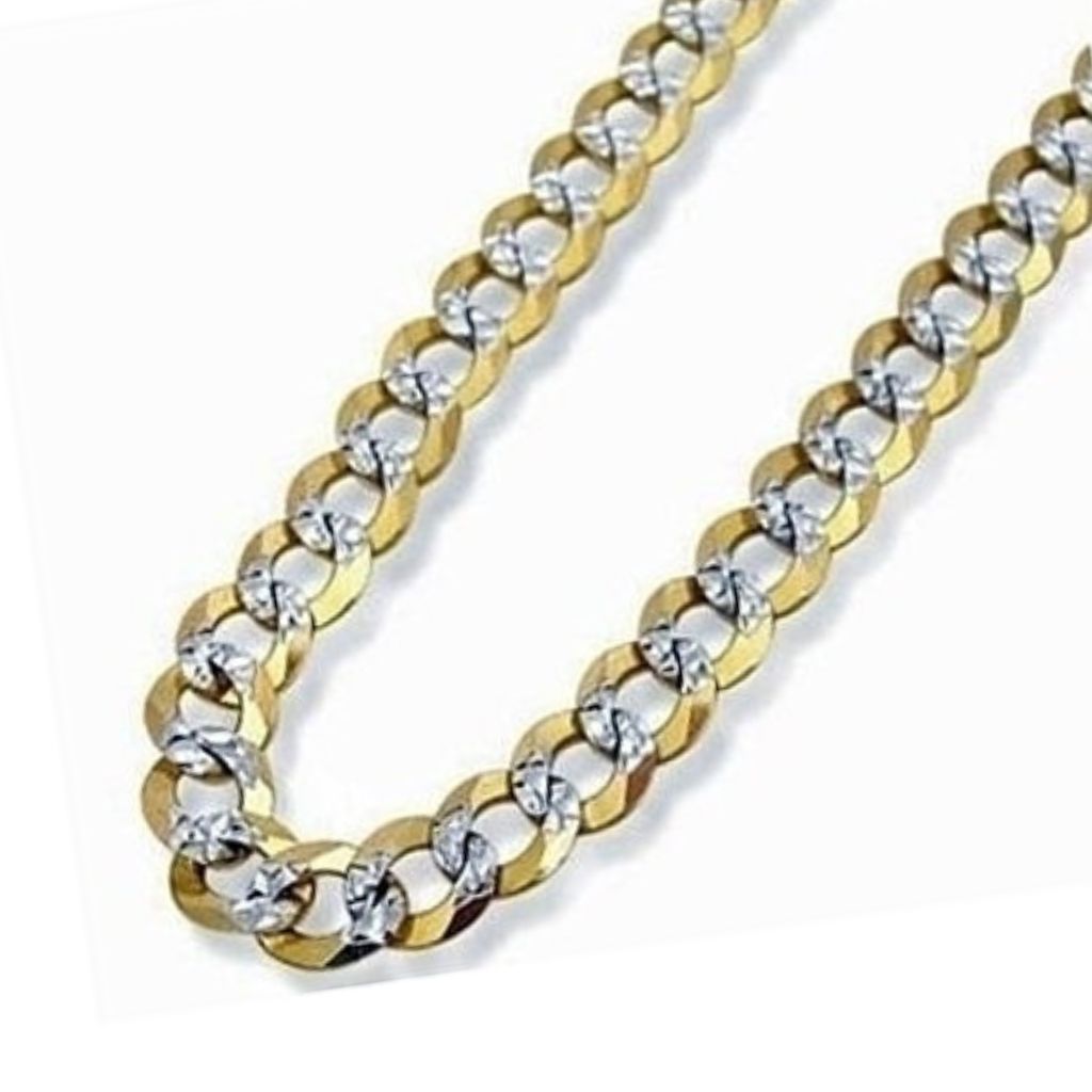 Giovani GOLD NYC 18K-Gold-Filled Two-Tone Diamond-Cut Cuban Link Chain