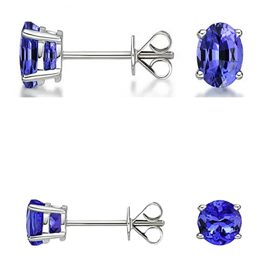 Giovani GOLD NYC Genuine Tanzanite Earrings (2-Pair)