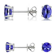 Giovani GOLD NYC Genuine Tanzanite Earrings (2-Pair)