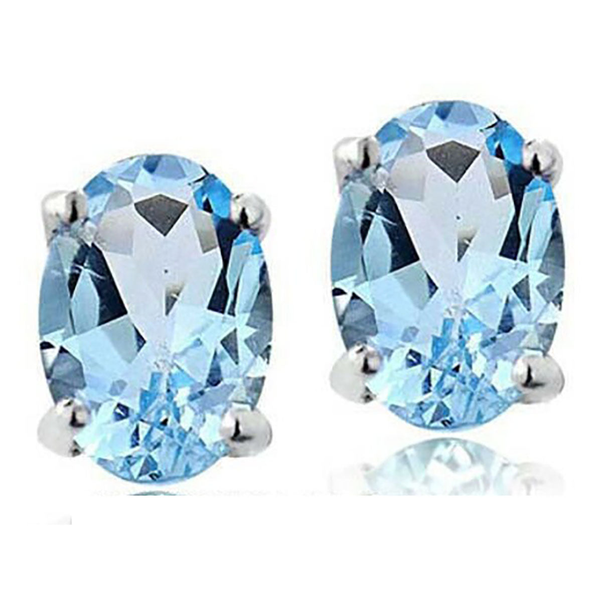Giovani GOLD NYC 925 Sterling Silver London Blue Topaz Stud Earrings