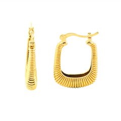 Giovani GOLD NYC 14K Gold Cute Wavy Pattern Hoop Earring