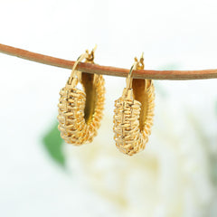 Giovani GOLD NYC Gold nugget Hoop earrings