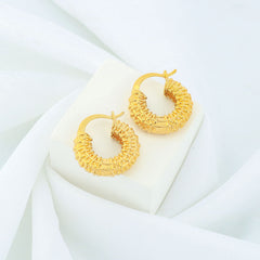 Giovani GOLD NYC Gold nugget Hoop earrings