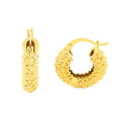 Giovani GOLD NYC Gold nugget Hoop earrings