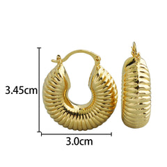 Giovani GOLD NYC Cute 14k Gold Bamboo Hoop Earrings