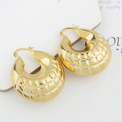 Giovani GOLD NYC 14k Gold Puffy Bamboo Nugget Hoop Earrings
