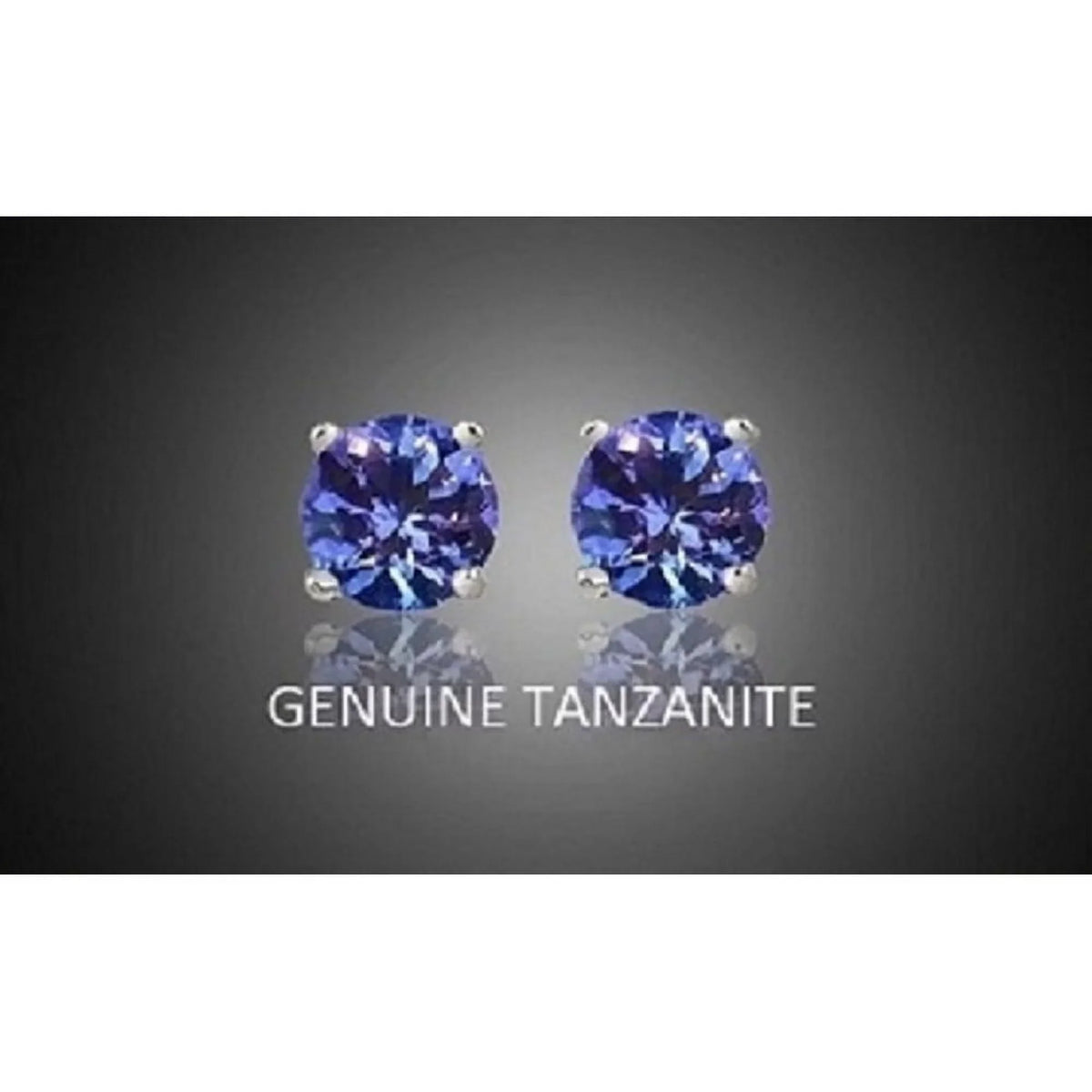 Giovani GOLD NYC Genuine Tanzanite Stud Earrings