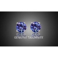 Giovani GOLD NYC Genuine Tanzanite Stud Earrings