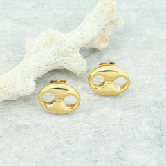 Giovani GOLD NYC 14k Gold Mariner Stud Earrings