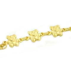 Giovani GOLD NYC 14k Gold Teddy Bracelet 7.5 "