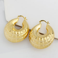 Giovani GOLD NYC 14K Gold Graduated Bamboo Hoop Earring