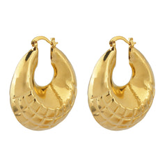 Giovani GOLD NYC 14K Gold Graduated Bamboo Hoop Earring