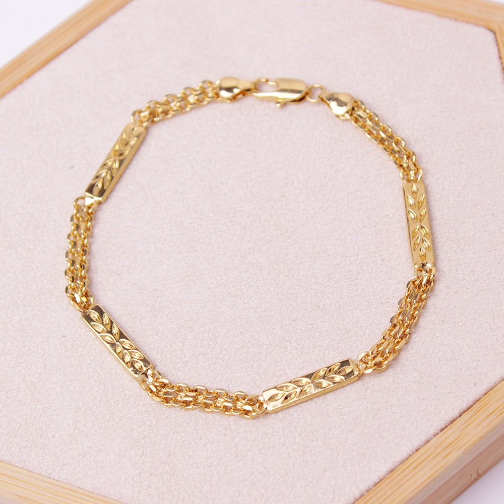 Giovani GOLD NYC 18K-Gold-Filled Bismark/Bar Anklet