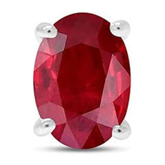 Giovani GOLD NYC Crystal Oval Ruby Earrings