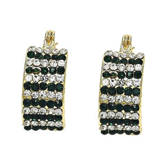 Giovani GOLD NYC 18K Gold-Filled Emerald Crystal Pavé High-Polish Earrings