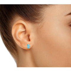 Giovani GOLD NYC 925 Sterling Silver London Blue Topaz Stud Earrings