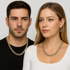 Giovani GOLD NYC 18K Gold Diamond-Cut Cuban Link Chain – 24 Inch