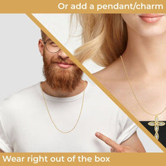 Giovani GOLD NYC 10K Solid Yellow Gold 1.5mm Rope Chain Necklace