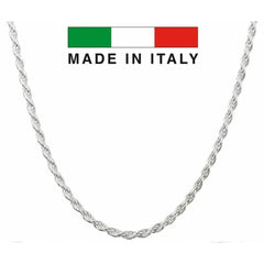 3mm Solid .925 Sterling Silver Rope Chain