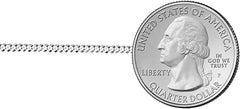925 Sterling Silver 2.5mm Italian Solid Curb Cuban Link Chain Necklace For Men & Women - Made in Italy