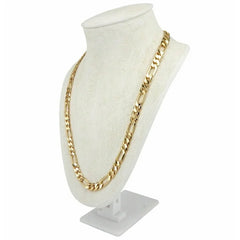 Giovani GOLD NYC  4mm Figaro Chain Necklace 24k Gold for Men Women & Teens 24''