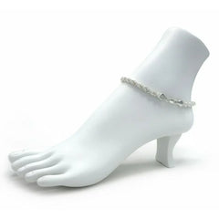 Giovani Gold NYC 14K YELLOW GOLD ROPE LINK ANKLET 5MM 10'' WHITE/YELLOW + JEWELRY POUCH FOR WOMEN TEENS