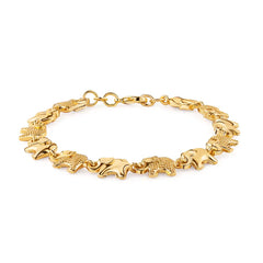 Giovani GOLD NYC 18K Gold Elephant Bracelet For Women 8''