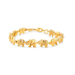 Giovani GOLD NYC 18K Gold Elephant Bracelet For Women 8''