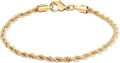 Giovani GOLD NYC 18K Gold Plated Rope Chain Bracelet - Made In Brazil