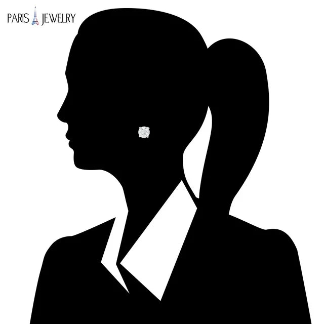 18k Yellow Gold White Sapphire 2 Carat Round Stud Earrings | Jewelry Gift for Her Women Girls