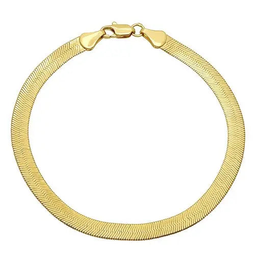 Giovani GOLD NYC 14K Gold Filled Herringbone Flat Bracelet 8"