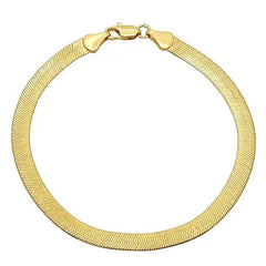 Giovani GOLD NYC 14K Gold Filled Herringbone Flat Bracelet 8"